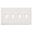 Lutron Electrical Wall Plate, Fassada Screwless Toggle Switch, 4-Gang - White
