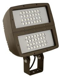 Hubbell Lighting FXL-56L LED Floodlight, Architectural Yoke Mounting w/Tempered Glass - 21,095L, 187W, 5000K - Dark Bronze (Large)