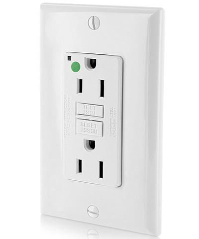 Leviton GFCI Outlet, 15A 125V Extra Heavy Duty Hospital Grade GFCI Receptacle, Self-Test - White