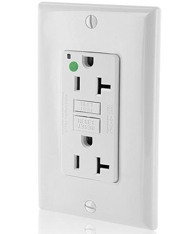 Leviton GFCI Outlet, 20A 125V Extra Heavy Duty Hospital Grade GFCI Receptacle, Self-Test - White