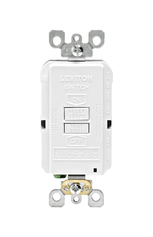 Leviton GFCI Outlet, 20A 125V SmartLock Pro Slim GFCI Receptacle, Self-test, Monochromatic - White