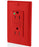 Leviton GFCI Outlet, 15A, 125V Extra Heavy Duty Hospital Grade GFCI Receptacle, Self Test - Red