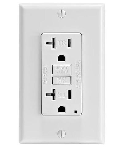 Leviton GFCI Outlet, 20A, 125V Extra-Heavy Duty Industrial Grade GFCI Receptacle, Tamper Resistant - White