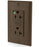 Leviton GFCI Outlet, 20A, 125V Extra-Heavy Duty Industrial Grade GFCI Receptacle, Tamper Resistant - Brown
