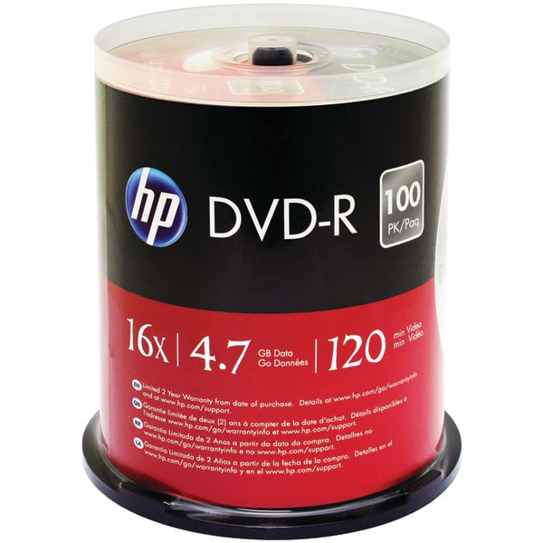 HP(R) DM16100CB HP DM16100CB 4.7GB DVD-Rs, 100-ct Spindle