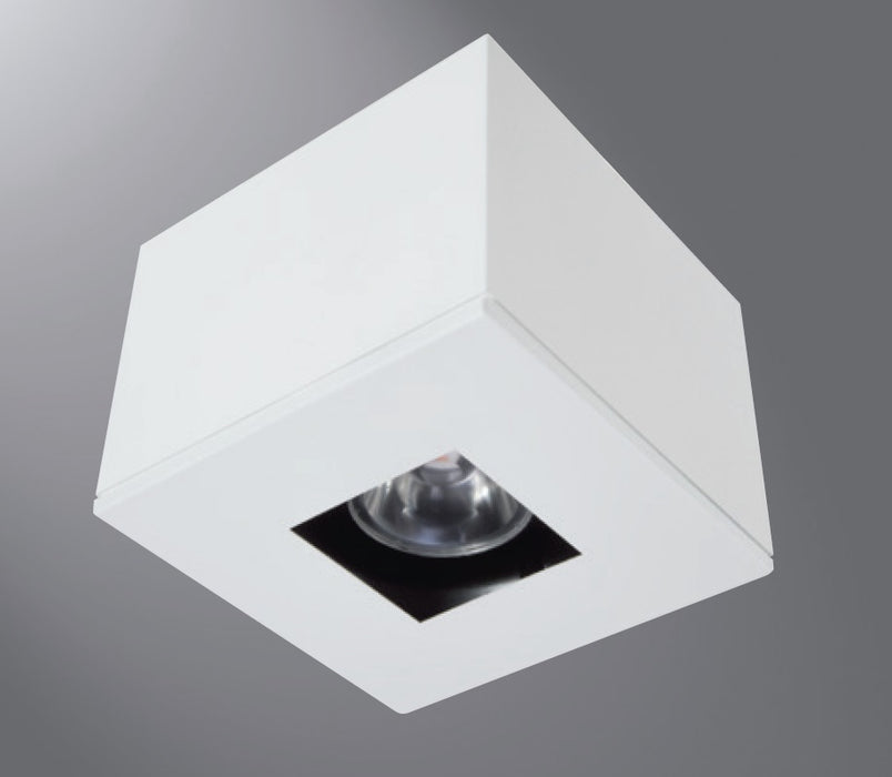 Halo LED Recessed Lighting Housing, Surface Mount, Square - For ML4 - Matte Black