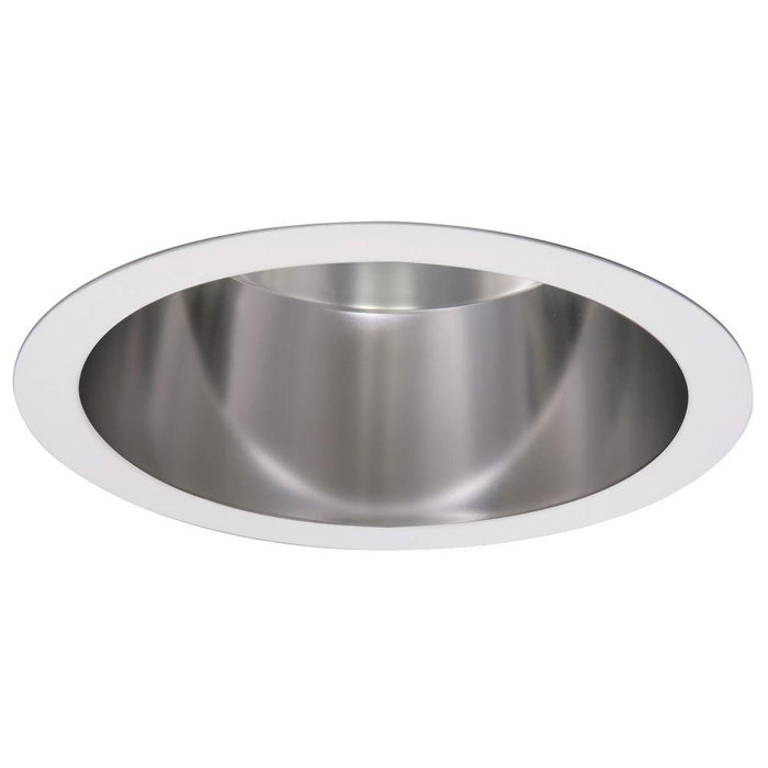 Halo LED Downlight Reflector 6", Vertical, Self Flanged - Specular Clear - White Flange
