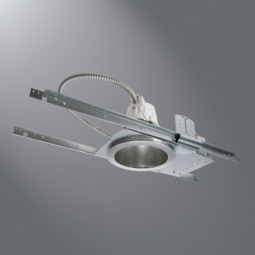 Halo LED Downlight Reflector 6", Shallow, Self Flanged - Semi-Specular Clear - White Flange