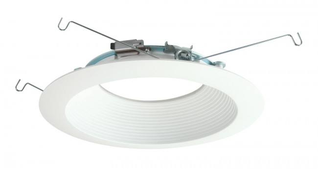Halo LED Downlight Trim 6", Dead Front, Shallow - White Polymer Baffle - Trim