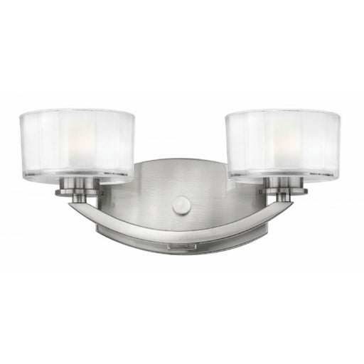 Hinkley Lighting 5592BN-LED LED Bathroom Light, 6.6W Meridian 2-Light Wall Mount - Brushed Nickel