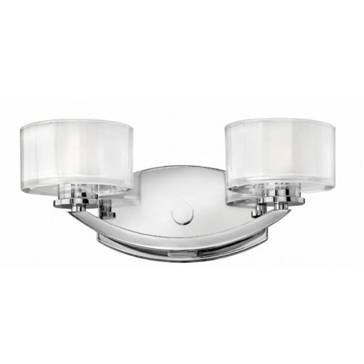 Hinkley Lighting 5592CM-LED LED Bathroom Light, 6.6W Meridian 2-Light Wall Mount - Chrome