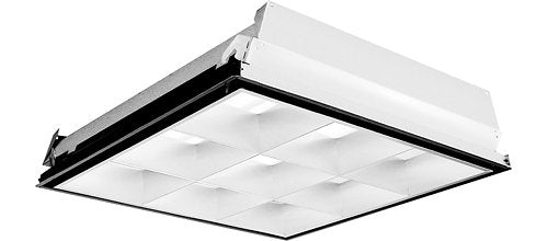 Columbia P4D22-232U6G-MA33-S-EU Ceiling Light by Hubbell, 2'x2' Lay-In, Fluorescent, Parabolic, 2-Lamps