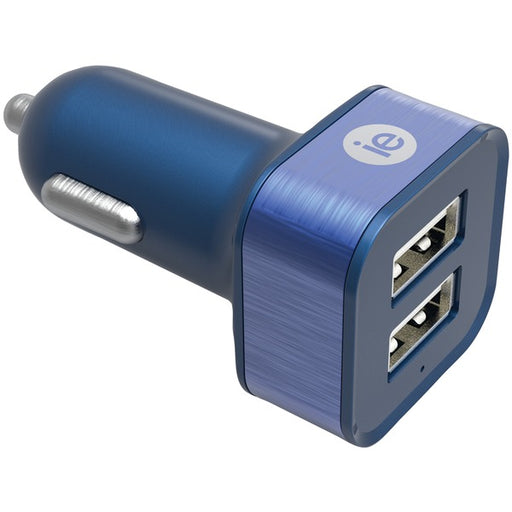 IESSENTIALS(R) IEN-PC22A-BL 2.4-Amp Dual USB Car Charger (Blue)
