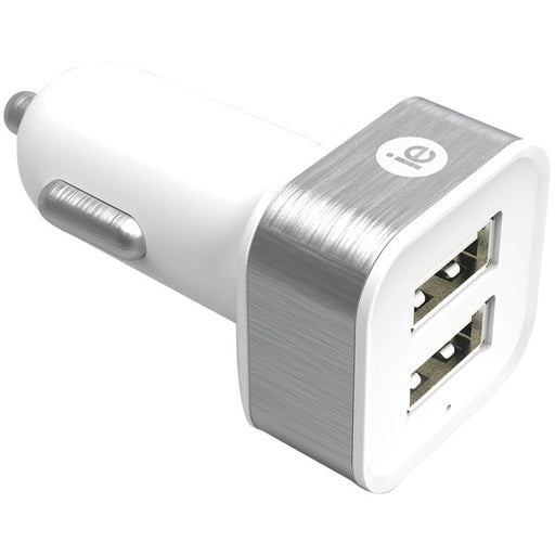 IESSENTIALS(R) IEN-PC22A-WT 2.4-Amp Dual USB Car Charger (White)