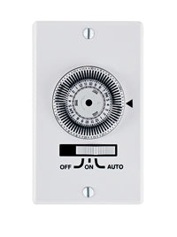 Intermatic KM2STU-1G Timer Switch, 120V 24 Hr. 3-Way Electromechanical 1 Gang In-Wall - White