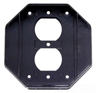 Intermatic WP101 Specialty Wall Plate, Double Gang Insert for Die Cast and Jumbo Cover - Black