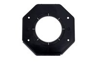 Intermatic WP107 Specialty Wall Plate, Double Gang Round Insert for All Die Cast and Jumbo Covers - Black