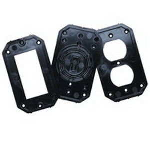 Intermatic WP17 Specialty Wall Plate, Single Gang Flexi Guard GFCI Toggle Switch Insert - Black
