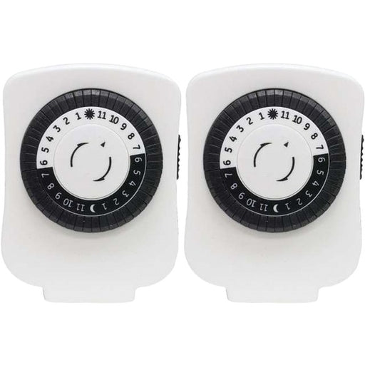GE(R) 15417 GE 15417 24-Hour Polarized Plug-in Mechanical Timer with 48 On/off & 1 Outlet, 2 pk
