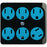 UBER(TM) 25112 Uber 25112 6-Outlet Power Tap (Black & Blue)