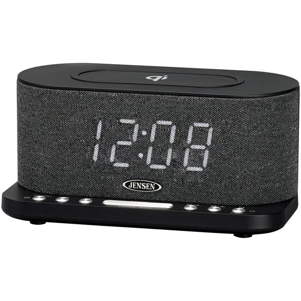 JENSEN(R) QICR-50 JENSEN QiCR-50 Dual Alarm Clock Radio with Wireless QI Charging