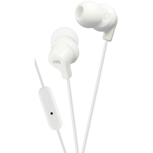 JVC(R) HAFR15W In-Ear Headphones with Microphone (White)