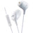 JVC(R) HAFX38MW JVC HAFX38MW Marshmallow Inner-Ear Headphones with Microphone (White)