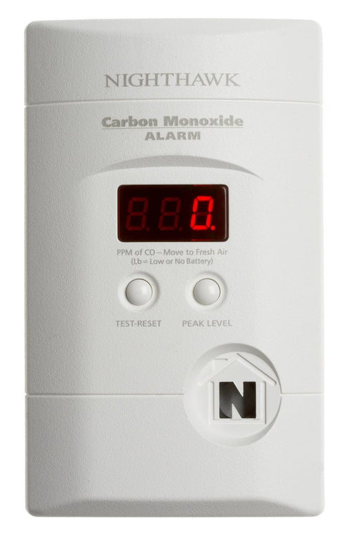 Kidde Carbon Monoxide Detector, Nighthawk 120V AC/DC Plug-In w/9V Battery Back-Up & Digital Display (900-0076) - 6 Pack