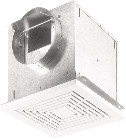 Broan Bath Fan, 308 CFM for 8" Ducts Horizontal/Vertical - White