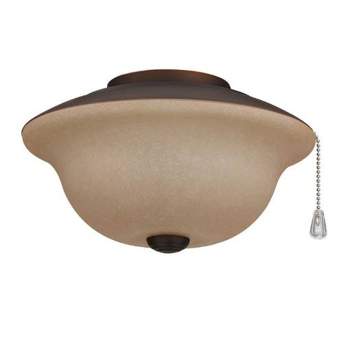 Nutone Fan, Traditional Indoor Ceiling Fan Light Kit with Amber Scavo Glass - Oil Rubbed Bronze Trim