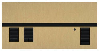 Lutron Home Automation, 2-Shade Zone Lighting Control Wallstation Faceplate Kit, Unengraved, 230V 50/60Hz at 100MA, 30 VDC at 15MA - Brass Anodized