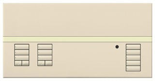 Lutron Home Automation, 2-Shade Zone Lighting Control Wallstation Faceplate Kit, Unengraved, 230V 50/60Hz at 100MA, 30 VDC at 15MA - Matte Light Almond
