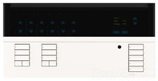 Lutron Home Automation, 2-Shade Zone Lighting Control Wallstation Faceplate Kit, Unengraved, 230V 50/60Hz at 100MA, 30 VDC at 15MA - Translucent Top - Matte Ivory