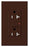 Lutron GFCI Outlet, Duplex w/ LED Indicator Light, 5-20R, 20A, 125V, 2-Pole, 3-Wire, Back Wired, Commercial/Residential Grade - Matte Brown