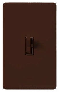 Lutron Wall Dimmer, 120VAC at 60 Hz, 1000W, 3-Way, Preset Slide w/ Toggle On/Off Switch - Gloss Brown