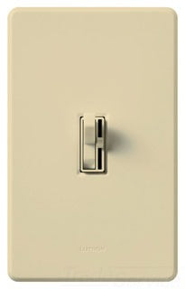 Lutron Wall Dimmer, 1000W, 120VAC at 60 Hz, 3-Way, Preset Slide w/ Toggle On/Off Switch - Gloss Ivory