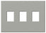Lutron Decora-Style Wall Plate, 3-Gang, Standard, Dimmer/Switch, Architectural - Matte Gray