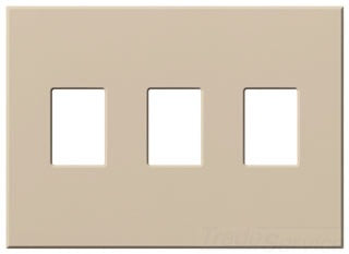 Lutron Decora-Style Wall Plate, 3-Gang, Standard, Dimmer/Switch, Architectural - Matte Taupe