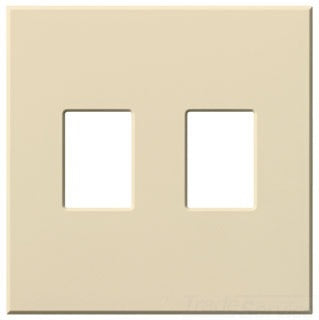 Lutron Decora-Style Wall Plate, 2-Gang, Standard, Dimmer/Switch, Architectural - Matte Beige