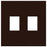 Lutron Decora-Style Wall Plate, 2-Gang, Standard, Dimmer/Switch, Architectural - Matte Brown