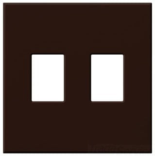 Lutron Decora-Style Wall Plate, 2-Gang, Standard, Dimmer/Switch, Architectural - Matte Brown