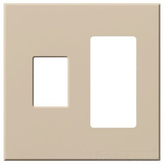 Lutron Decora-Style Wall Plate, 2-Gang, Standard, Dimmer/Switch, Jack/Receptacle, Architectural - Matte Taupe