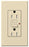 Lutron GFCI Outlet, Duplex w/ LED Indicator Light, 5-15R, 15A, 125V, 2-Pole, 3-Wire, Back Wired, Commercial/Residential Grade - Matte Beige