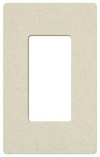 Lutron Decora-Style Wall Plate, 1-Gang, Standard, Dimmer, Designer - Satin Limestone