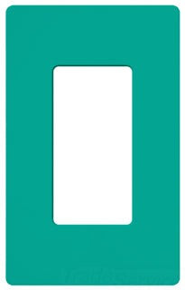 Lutron Decora-Style Wall Plate, 1-Gang, Standard, Dimmer, Designer - Satin Turquoise