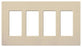 Lutron Decora-Style Wall Plate, 4-Gang, Standard, Dimmer, Designer - Satin Stone
