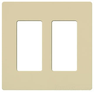Lutron Wall Plate, Screwless Decora-Style, Claro 2-Gang - Ivory - 48 Pack