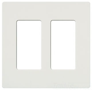 Lutron Wall Plate, Screwless Decora-Style, Claro 2-Gang - White - 48 Pack