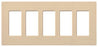 Lutron Decora-Style Wall Plate, 5-Gang, Standard, Dimmer, Designer - Satin Desert Stone