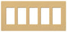 Lutron Decora-Style Wall Plate, 5-Gang, Standard, Dimmer, Designer - Satin Goldstone